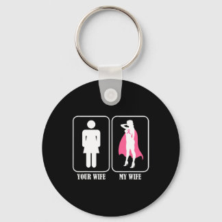 Your Wife My Wife Husnd Breast Cancer Awareness  Key Ring