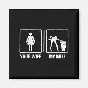 Your wife my wife pool balls pool snooker Artwork Magnet