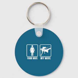 Your wife my wife spouse husband 8 ball billiards key ring