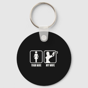 Your Wife - My Wife Stol _ Guns - Valentines Day G Key Ring