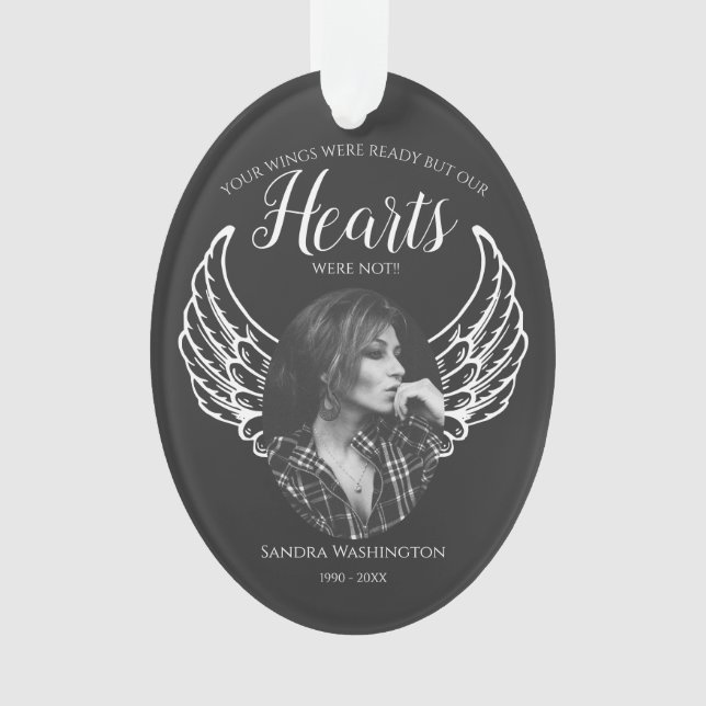 Your Wings Were Ready  | Photo Memorial Ornament (Front)