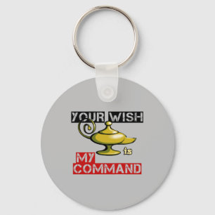 Your Wish is My Command Aladdin Lamp Design Key Ring