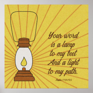 Your Word is a Lamp to My Feet Psalm 119:105 Poster
