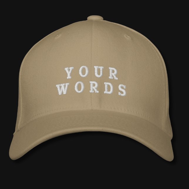 Your Word Khaki Embroidered Hat (Creator Uploaded)