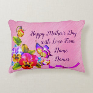 Your Words Add Names Customised Text Purple Pink Decorative Cushion