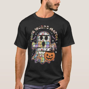 Your Words Matter Slp Speech Therapy Aac Ghost Hal T-Shirt