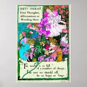 Your Words on a Gorgeous 19th Century Illustration Poster