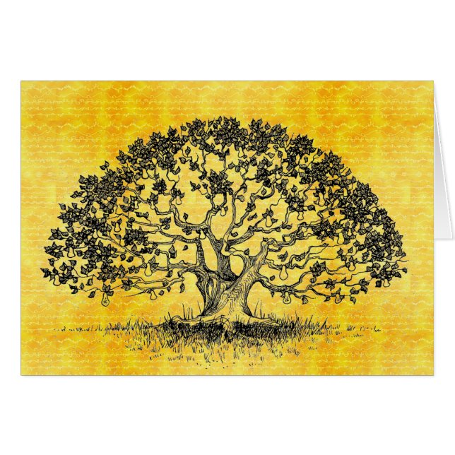 Your Words on Oak Tree Woodcut (Front Horizontal)