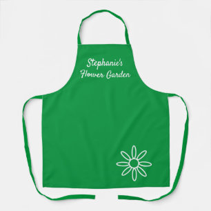 Your Words on Pretty Green & White  Apron