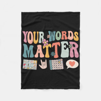 Your Words Problem April Autism Awareness  Fleece Blanket