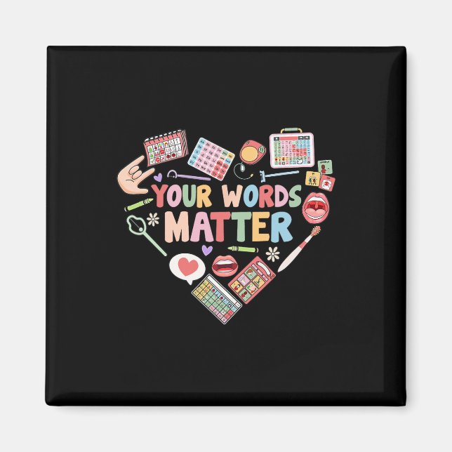 Your Words Problem Speech Therapy Language Patholo Magnet (Front)