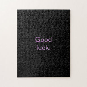 Your Words Template Solid Black Hard Difficult Jigsaw Puzzle