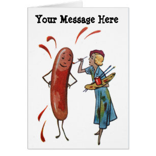 Your Words with Hot Dog Painting Woman