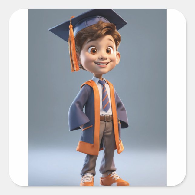 Your World with Vibrant Stickers" Square Sticker (Front)