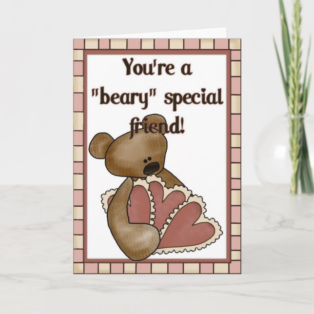 You're a Beary Special Friend Valentine's Day Card (Front)