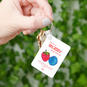 You're a Berry Good Friend Sweet Valentines Photo Key Ring