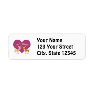 You're a deer! return address label