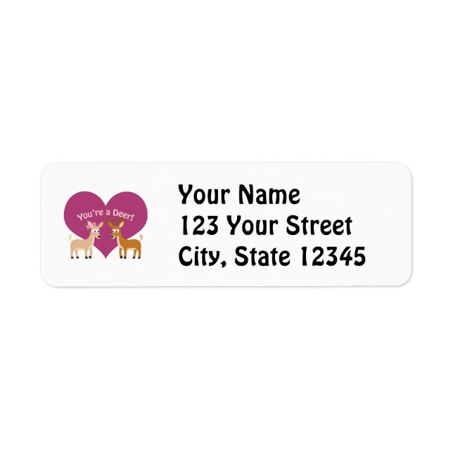 You're a deer! return address label (Front)