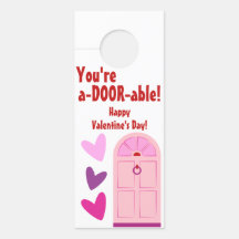 You're A-DOOR-able Valentine's Door Hanger