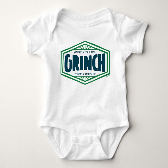 You're a Foul One Grinch Baby Bodysuit (Front)