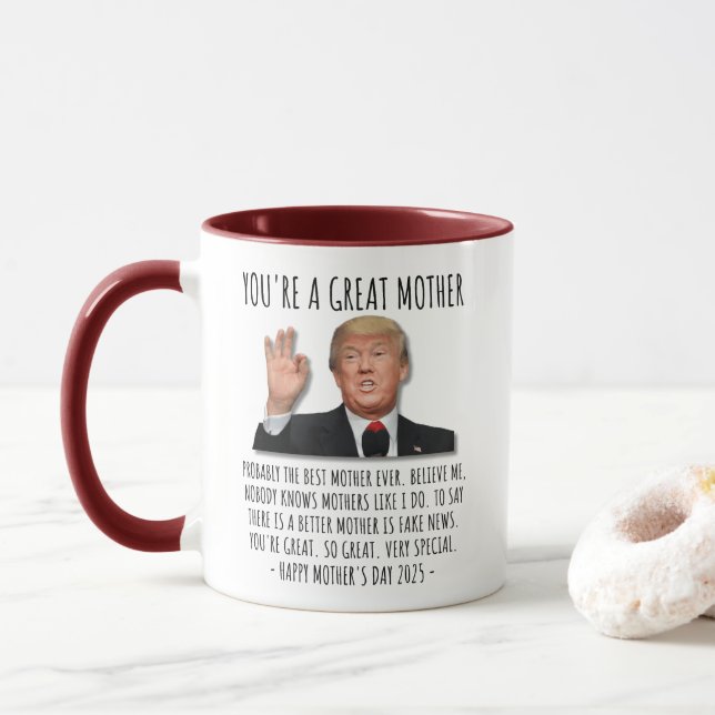 You're A Great Mother Funny Mother's Day Mug (With Donut)