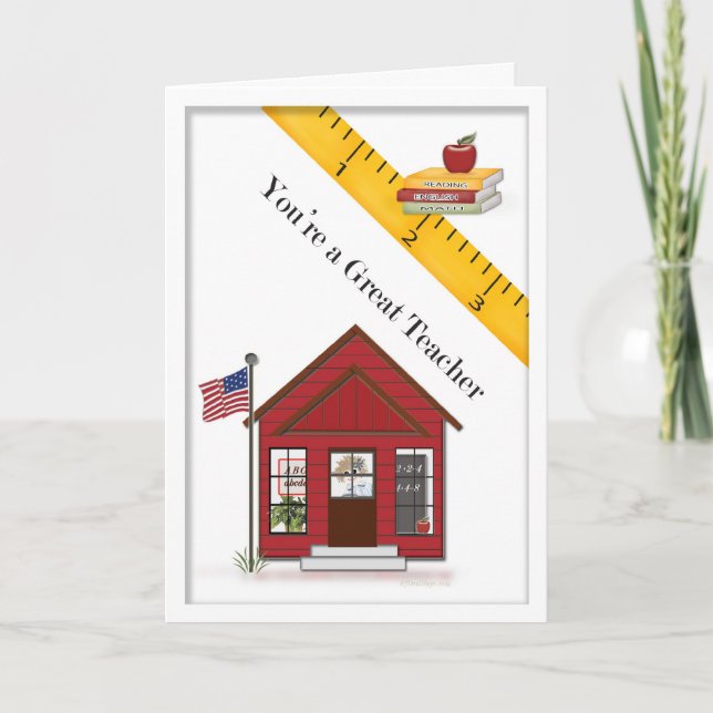 You're a Great Teacher Thank You Card (Front)