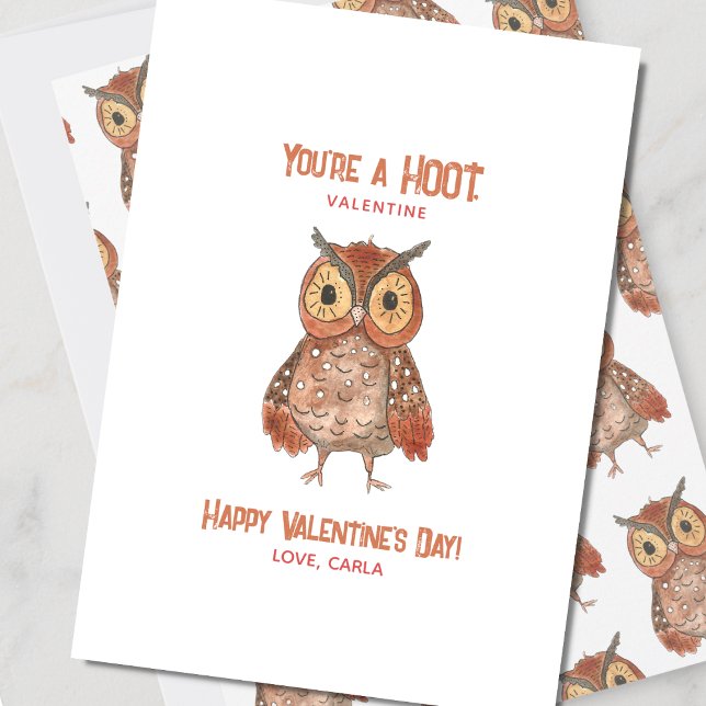 You're a Hoot Owl Valentine's Day Holiday Card (Creator Uploaded)