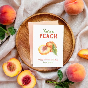 You're a Peach Kids School Valentine's Day Cards