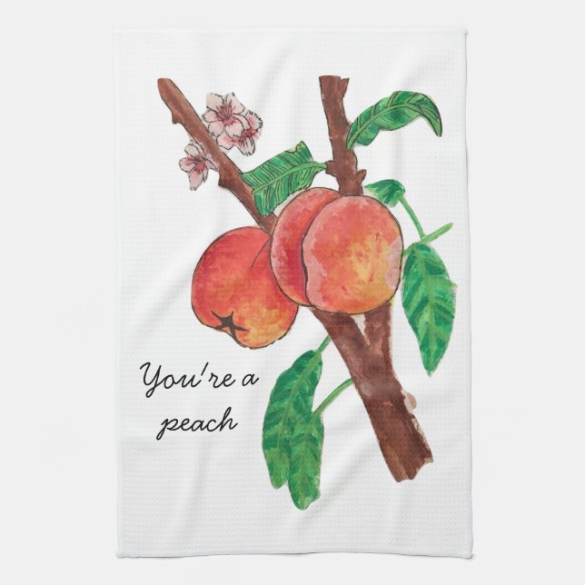 You're a Peach Kitchen Towel (Vertical)