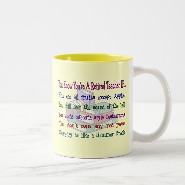 You're a Retired TEACHER IF... Two-Tone Coffee Mug (Right)