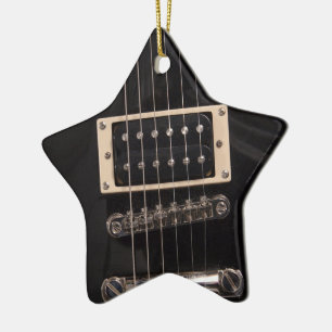 You're a Rock Star Black Electric Guitar Strings Ceramic Ornament