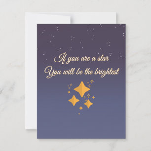 You're A Shine Bright Star Card