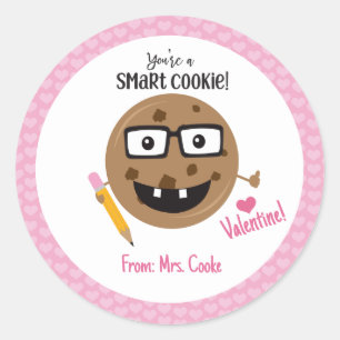 You're a Smart Cookie Cute Kids Classroom Teacher Classic Round Sticker