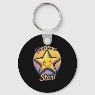 You're A Star Compliment Day Motivational Design  Key Ring