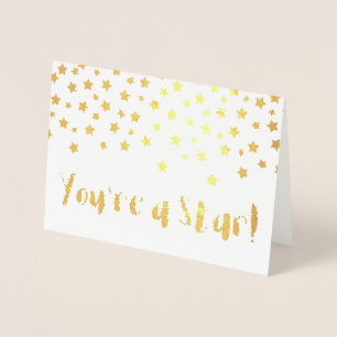 You're A Star!   You Customise   Inspirational Foil Card
