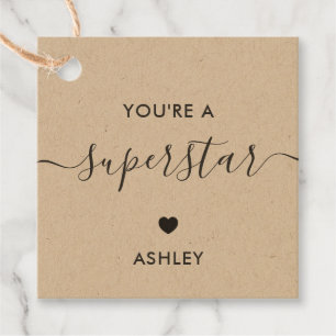 You're a Superstar Gift Tags, Super Star Kraft Favour Tags