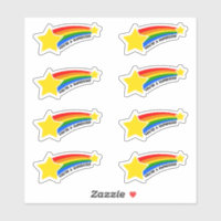 You're a Superstar Sticker Sheet Stars and Rainbow