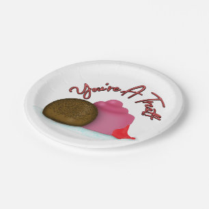 You're A Treat Filled Strawberry Valentine's Day Paper Plate