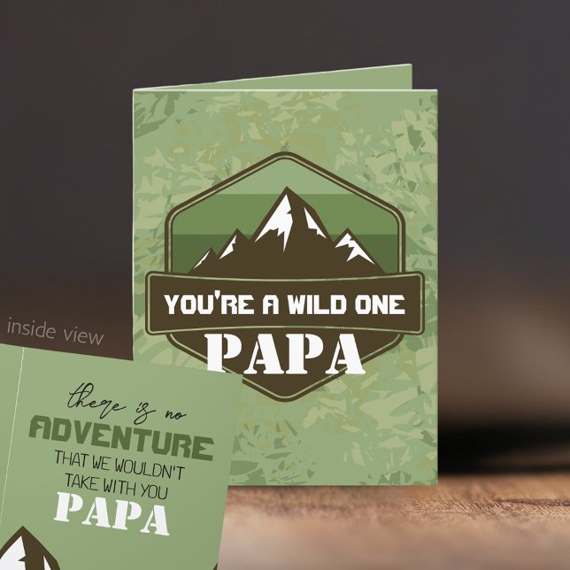 You're a Wild One Folded Thank You Card (You're a Wild One Personalized Adventure Card. For Trips, Birthday, Father's Day & More)