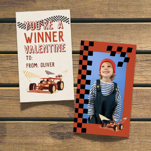 You're a Winner Race Car DIY Valentine's Classroom Card