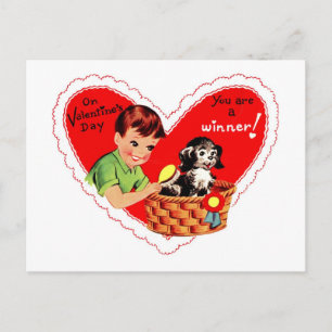 You're a Winner Valentine Holiday Postcard