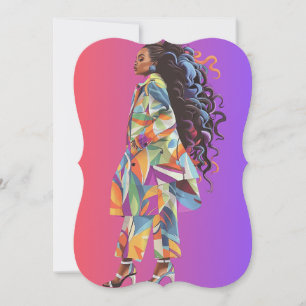 You're amazing, awesome, fabulous, black, queen. holiday card
