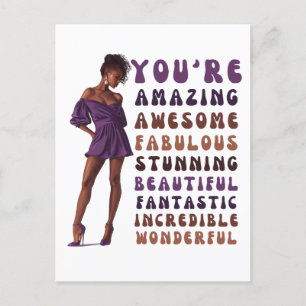 You're amazing awesome fabulous stunning beautiful postcard