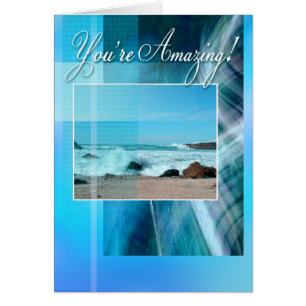 You're Amazing! Card (blue/beach)