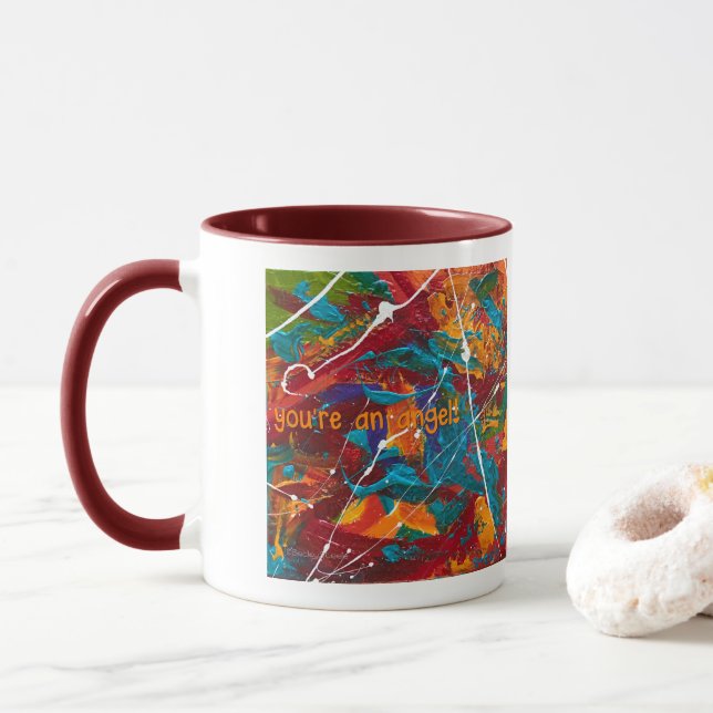 "You're an Angel!" Beverage Mug (With Donut)