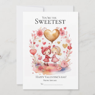 You're are the sweetest friend Valentine's day  Holiday Card