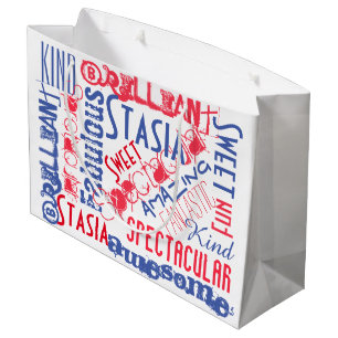 You're Awesome! Red White and Blue Personalised Large Gift Bag