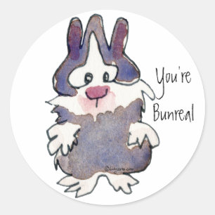 You're Bunreal - Cartoon Rabbit Sticker