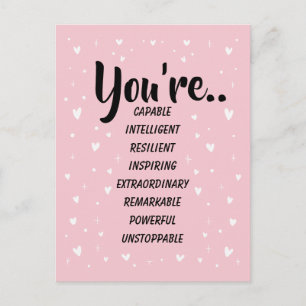 You're Capable Intelligent Creative Confidence Postcard