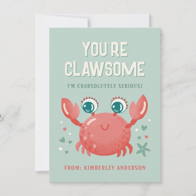 You're Clawsome Valentine's Day Card (Front)